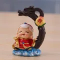 Cute Chinese longevity deity figurine resin car dashboard ornament home decor gift toy - Longevity Old Woman