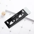 Creative cartoon black cat wooden straight ruler, 15cm student stationery drawing tool. - 15cm / Black