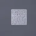 Plantilla cuadrada de letras y numeros para pintura DIY decoracion de album de recortes. - 1 Hoja Inglés y Número