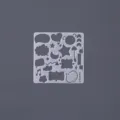 Quadratische DIY Malvorlage Schablone fuer handgemachtes Fotoalbum Scrapbooking Deko - 1 Sprechblase Blatt