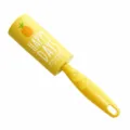 Yellow lint roller with tear-off sheets, cute pineapple print for clothes and pet hair. - 30 Sheets / Yellow