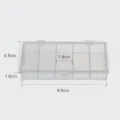 Transparent PP Plastic 5-Grid Storage Box Organizer Tackle Box for Small Parts 9.6x4.9cm - Small 5-Grid Box with Buckle / 9.6x4.9x1.6cm