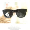 Gafas de sol cuadradas negras unisex para conducir y uso diario con lentes oscuras. - Negro Brillante Lente Gris