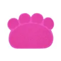 Alfombra Gato Pata Rosa PVC Felpudo Mascota Antideslizante Protector Suelo Facil - 40*30cm / Huella de Pata Rosa Roja