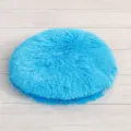 Tappetino per animali domestici rotondo blu peluche morbido letto per cani e gatti! - Blu