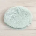 Tappeto rotondo in morbido peluche per animali domestici verde chiaro cuscino accogliente - verde fresco