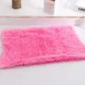 Pink long plush pet mat warm double-layer blanket for dogs and cats comfortable resting bed. - Pink