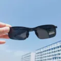 Herren Sonnenbrille polarisiert für Autofahren Angeln, schwarzer Rahmen mit TAC Gläsern. - Schwarzer Rahmen Graue Gläser