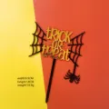 Halloween acrylic cake topper spider web trick or treat party dessert decoration prop 9.5x14cm - Spider Web Trick or Treat