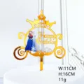 Frozen theme acrylic cake topper gold crown carriage happy birthday party decoration prop - Happy Birthday Style 1