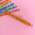 Colorful acrylic popsicle sticks for DIY crafts jelly color ice cream sticks cake decoration tools - Sequin Design / Gold