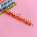DIY colorful glitter acrylic popsicle sticks jelly ice cream craft sticks 11.5cm - Sequin Design / Orange