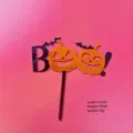 Halloween Akryliko Topper Tourtas Kolokytha Nyfterida Gia Parti Epidorpio Diakosmisi - Κολοκύθα Νυχτερίδα BOO