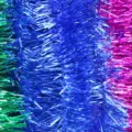 Detailed view of colorful Christmas tinsel garland, perfect for party and holiday decor. - 2M Blue