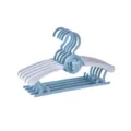 Multifunctional foldable kids clothes hanger baby non-slip windproof adjustable rack - Retractable Nordic Blue