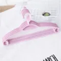 Pink plastic clothes hangers non slip space saving durable heavy duty hangers for home wardrobe - Pink