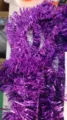 Purple tinsel garland 2m for Christmas party wedding birthday and holiday decoration setup - 2m Purple