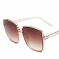 Gafas de sol cuadradas de estilo coreano para mujer, montura de té transparente degradada. - Té Transparente