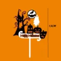 Halloween acryl taart topper eng boom geest pompoen decoratie voor feest levering - Kleur Gedrukte Boommonster (2652)