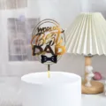 Father's Day gold acrylic cake topper best dad party dessert table decoration item. - World's Best Dad
