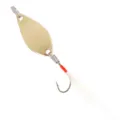 Gold spoon fishing lure, metal hard bait with white feather single hook for fishing - 2.5g / Gold Spoon Lure with Feathers