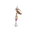 Metal fishing spinner lure with gold textured blade and treble hook for freshwater fishing. - 5.5g / Gold Treble Hook