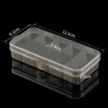Transparent PP plastic 5-grid fishing tackle box storage container for small parts 12.5cm - Gunmetal Small 5-Grid Box / 12.5x6.1x2.5cm