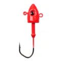 Red jig head fishing hook for soft lures saltwater freshwater fishing gear tackle tool - Red Style 02