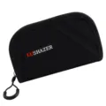 Black Fishing Lure Tackle Bag Portable Zippered Storage Pouch for Treble Hooks Gear - Black