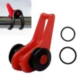 Fishing rod lure keeper hook keeper bait holder accessory with rubber O-rings set for fishing - Standard Small Car Style / Red