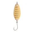 Esche da pesca cucchiaino in metallo dorato con amo singolo, design riflettente ideale. - 2.5g / Oro liscio