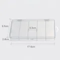 Transparent plastic multi-compartment storage box for fishing tackle and small accessories. - Medium 5-Grid Box