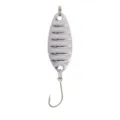 Cucchiaino da pesca in metallo argentato esca artificiale con amo singolo per spinning. - 2.5g / Argento liscio
