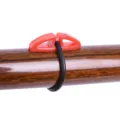 Red plastic fishing hook keeper for lure rods with black O-ring secure accessory fishing tool - Regular Fit / Red