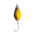 Cucchiaino da pesca in metallo, esca cucchiaio glitterata nera e gialla con amo singolo. - 2.5g / Oro Nero
