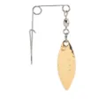 Fishing lure spinner blade component with wire arm metal willow leaf design for DIY fishing. - Willow-Shaped / L / Gold