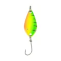 Esche da pesca cucchiaino in metallo con sfumatura colorata e glitter, anelli e amo inclusi. - 2.5g / Motivo tigre verde