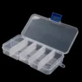 Transparent plastic storage box multi-compartment organizer for fishing tackle parts - Detachable Small 10-Grid