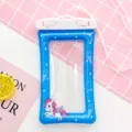 Large waterproof phone bag with cute unicorn pattern, transparent touch screen and secure seal. - Approx. 21*11cm / Blue Pony
