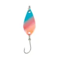 Esche da pesca cucchiaio metallico con finitura sfumata e amo singolo blu rosa - 2.5g / Arancione Blu