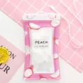 Pink waterproof phone pouch with dragon fruit pattern, touchscreen design and secure lock. - Approx. 21*11cm / Pink Dragon Fruit