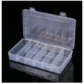 Transparent PP plastic storage box, multi-compartment tackle and parts organizer variant. - 6-Grid Box