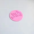 Roze ronde Happy Birthday koekjes embosser, fondant taart stempel bakgereedschap. - Stijl E (2510) / 1 Stuk