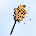 Black and gold acrylic cake topper for Father's Day, 11cm height, stylish party decoration. - Handsome God