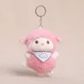Rosa Flauschig Schaf Plüsch Spielzeug Schlüsselanhänger Süß Tier Tasche Anhänger Geschenk - Schal Kleines Rosa Schaf Anhänger / Rosa