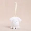 Niedlicher weißer Quallen-Plüsch-Anhänger, weiches Stofftier Schlüsselanhänger, schöne Tasche. - Weißer Tintenfisch Anhänger / 12cm Stücke