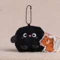 Cute wheat bear snack series plush keychain doll bag pendant fluffy black stuffed toy gift. - Stinky Tofu