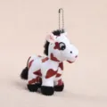 Süßes Plüschpferd Schlüsselanhänger Plüschtier Pony Tasche Anhänger Stofftier Schlüsselring - Gestreift