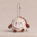 Cute wheat bread plush keychain doll, soft stuffed animal bag pendant, lovely couple gift item. - Fire