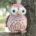 Peluche gufo realista con grandi occhi, morbido animale di peluche, simpatico regalo per bambini. - Bambola 22cm / Rosa